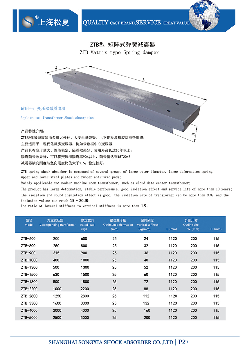 矩阵式弹簧减震器-变压器专用